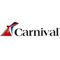 Carnival cruise line logo with a red and blue funnel design.